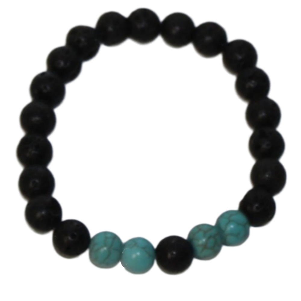 Black Agate & Turquoise Bracelet - Picture 12 of 12